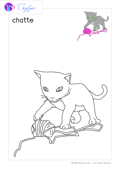 animaux-ferme-dessin-a-colorier-chatte-coloriage