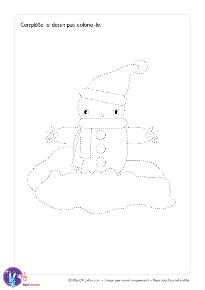 Graphisme dessin de Noel Bonhomme de neige