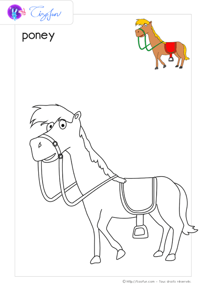 animaux-ferme-dessin-a-colorier-poney-coloriage