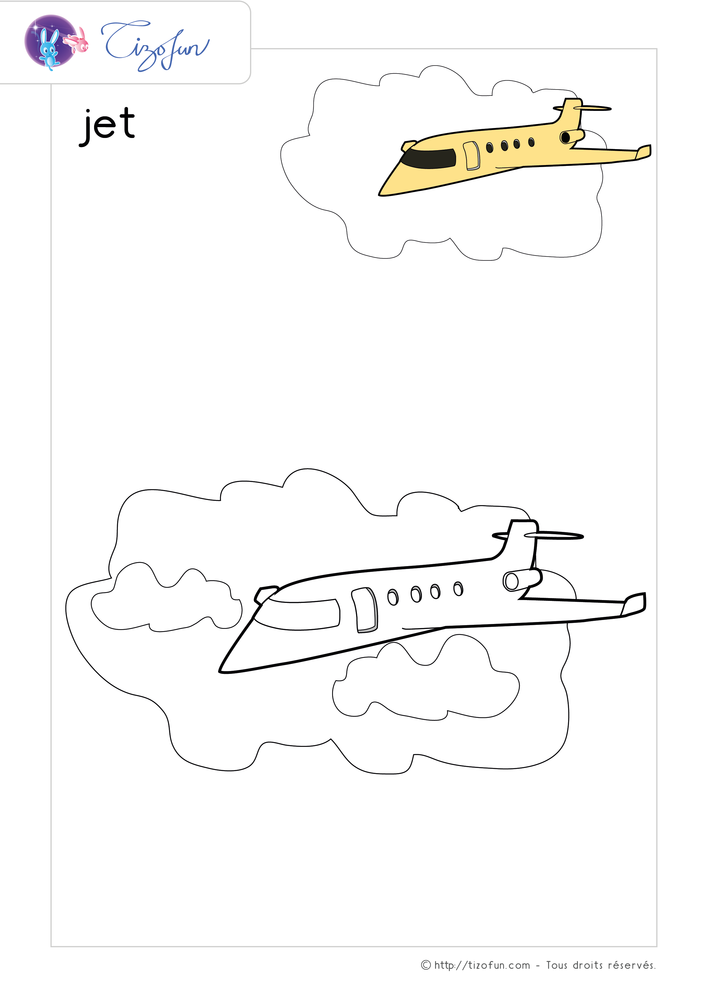 coloriage-transport-dessin-jet
