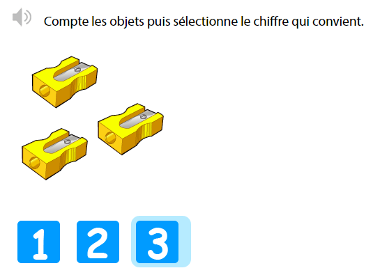 Reconnaître des chiffres de 1 à 3 - Exercices et activités en petite section