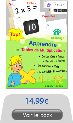 Super pack pour apprendre les tables de multiplication